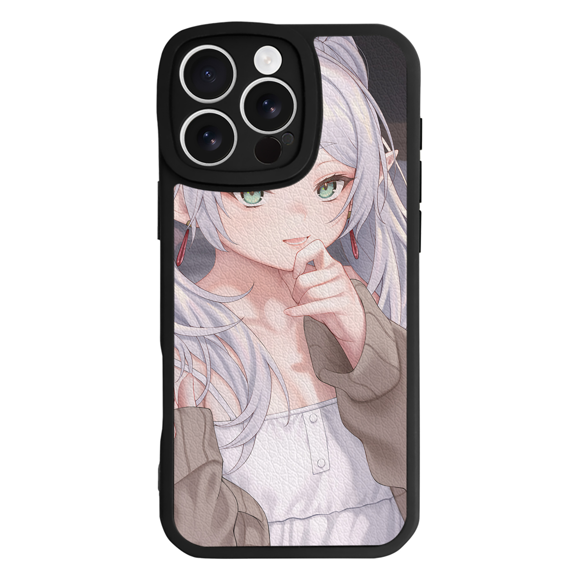 （画像用） 葬送のフリーレン Frieren 【iPhone 16シリーズ対応】シリコンスマホケース（レザー調） 材質：シリコン